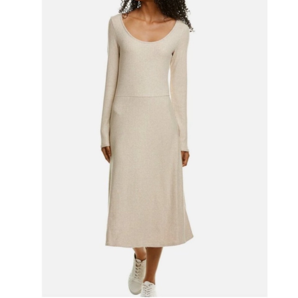 Vince Scoop Neck Midi Length Dress